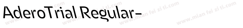 AderoTrial Regular字体转换